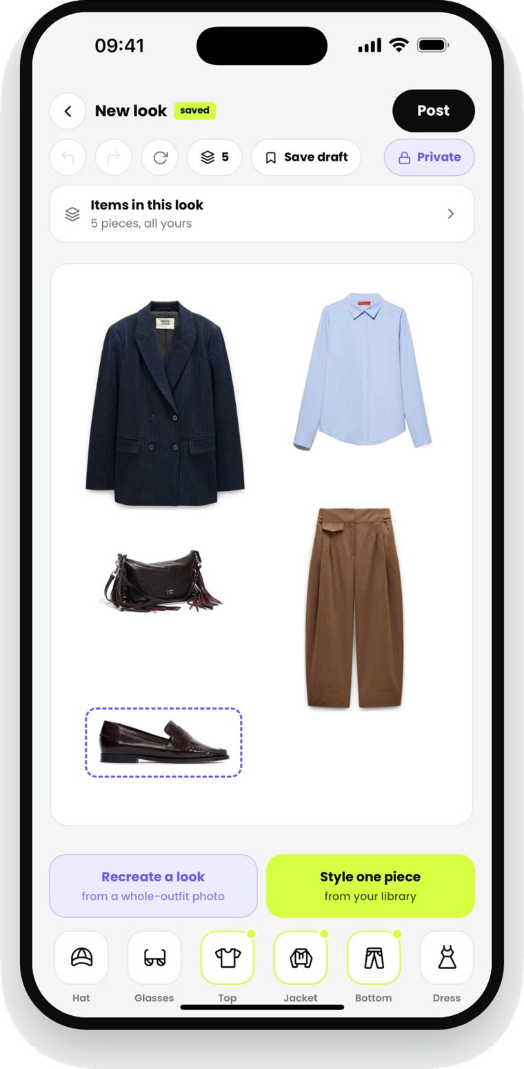 Making your own outfit in Pikora from pieces you own