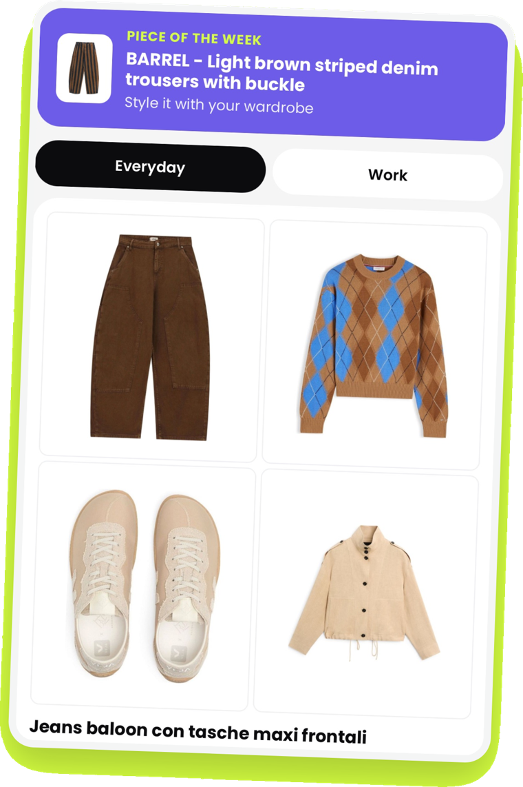 Outfits built around the piece of the week