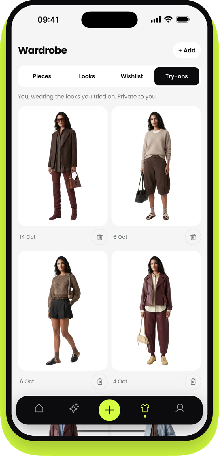 Your try-ons in the Pikora wardrobe