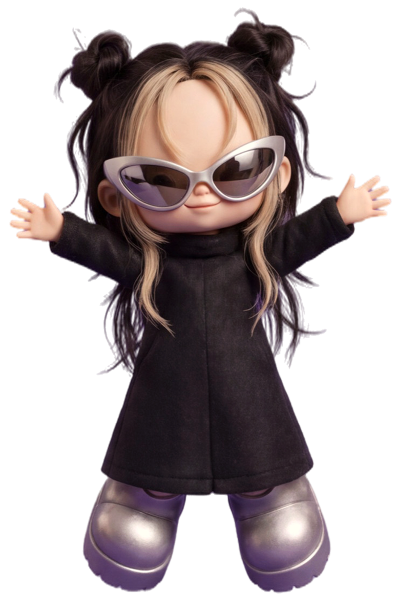 Piki with her arms up