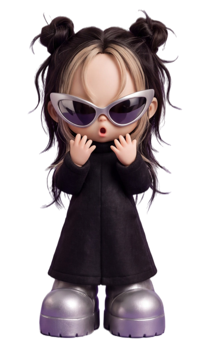 Piki, the Pikora character, hands to her face